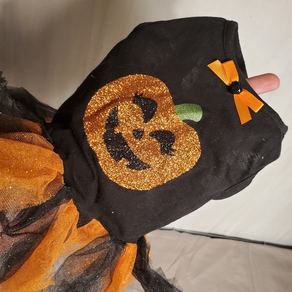 Simply Dog Pumpkin Halloween Tutu Costume Outfit Medium Cat/Dog/Farm Animal - Picture 4 of 5